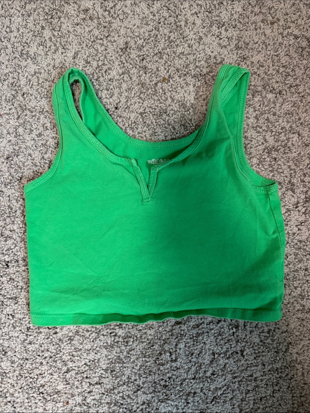 wild fable Bright Green Cropped Tank Top